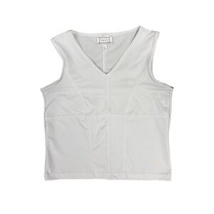 Emblem‎ Vintage Top Women's Size Large Light Grey Silver Tank Blouse Sleeveless